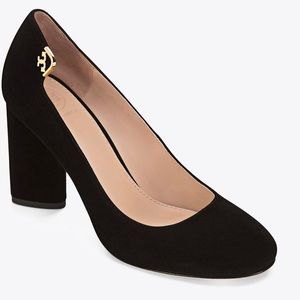 Tory Burch Elizabeth Pumps Black Suede Size 8.5